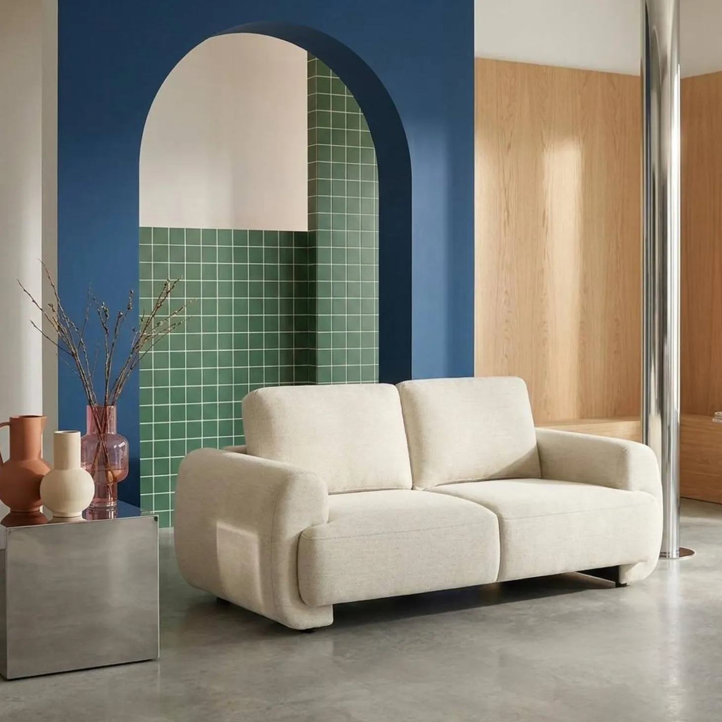 2-Sitzer Sofa mit Stoffbezug