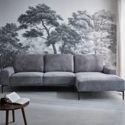 3-Sitzer-Sofa mit Stoffbezug - Recamiere rechts