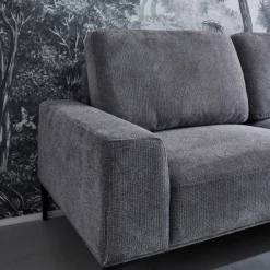 3-Sitzer-Sofa mit Stoffbezug - Recamiere rechts