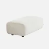 Sitzhocker, Fußhocker mit Bouclébezug für 2-Sitzer Ecksofa Wallas