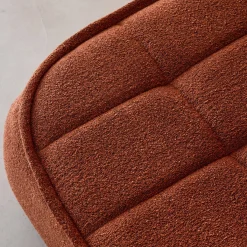Sitzhocker, Fußhocker mit strukturierem Bouclé-Bezug für den Sessel Boni