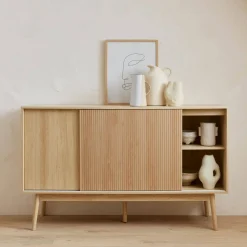 Skandinavisches Sideboard mit Holzdekor B 150 cm