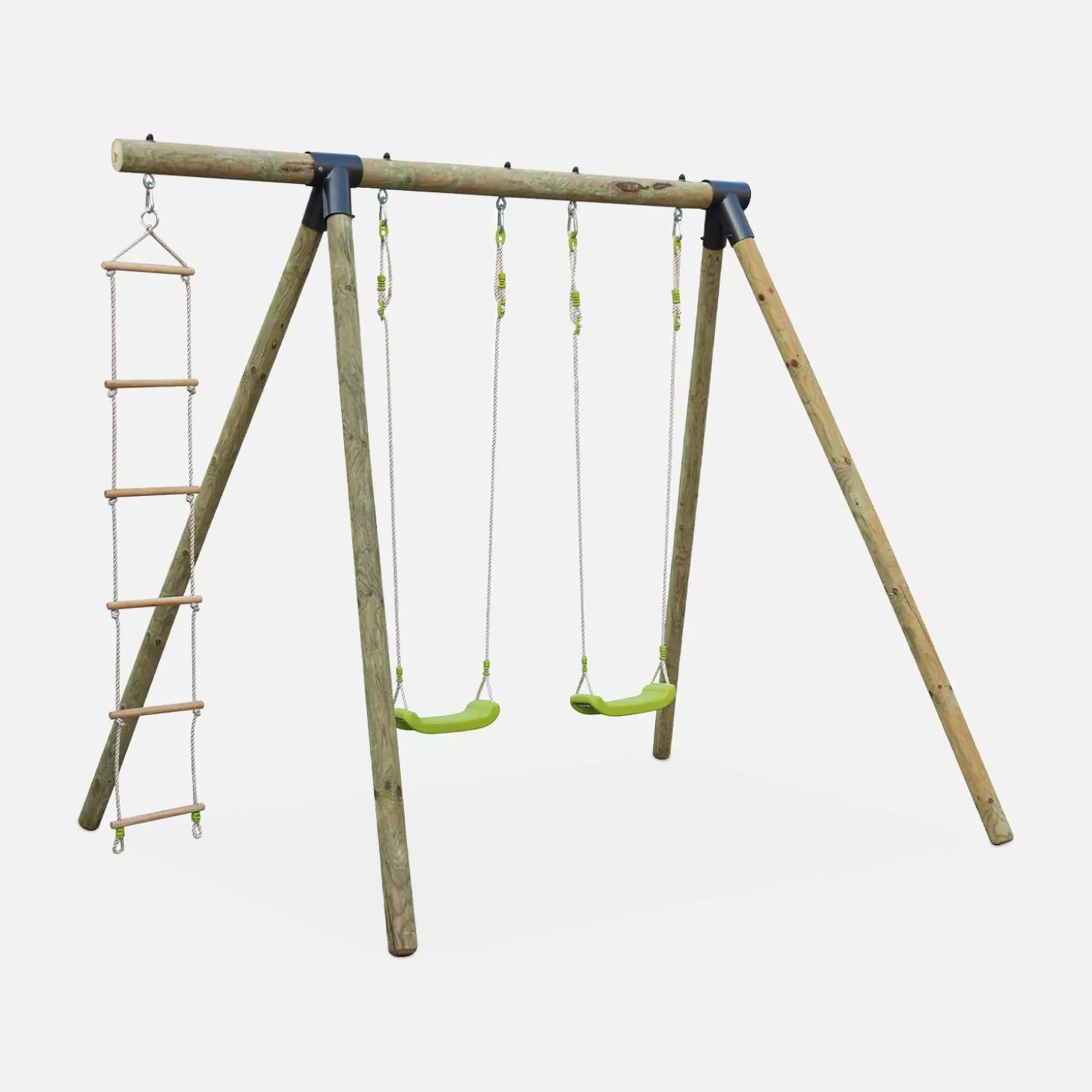 Spielgerüst mit Schaukeln, Kletterseil