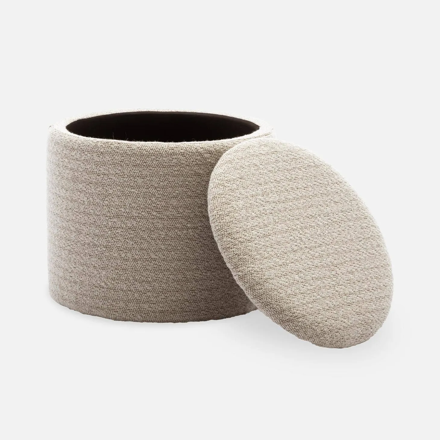 Stoffhocker mit Stauraum