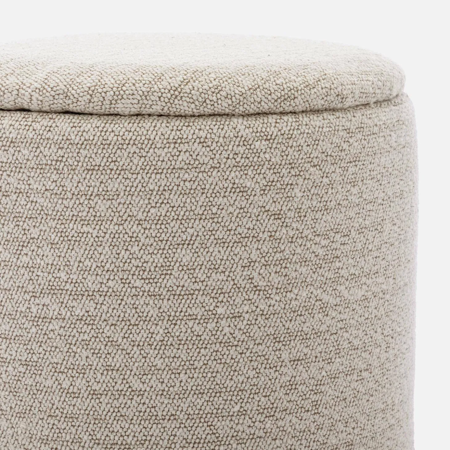 Stoffhocker mit Stauraum
