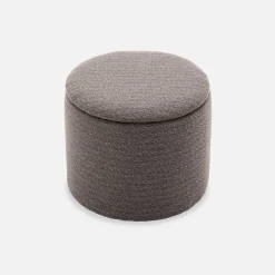 Stoffhocker mit Stauraum
