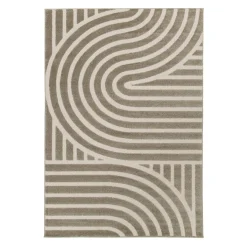 Teppich für den Innenbereich mit grafischem Muster taupe