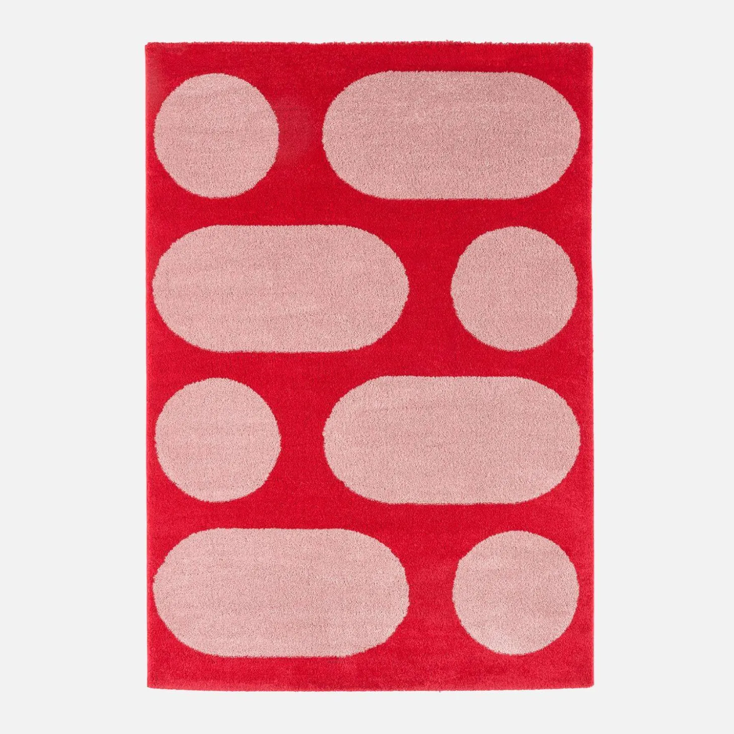 Teppich für Indoor, modernes Muster, rot