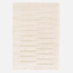 Teppich mit Reliefmuster in Creme für den Innenbereich