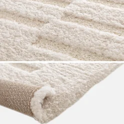 Teppich mit Reliefmuster in Creme für den Innenbereich
