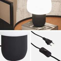 Tischlampe für Indoor aus Kunststoff und PVC Ø18cm