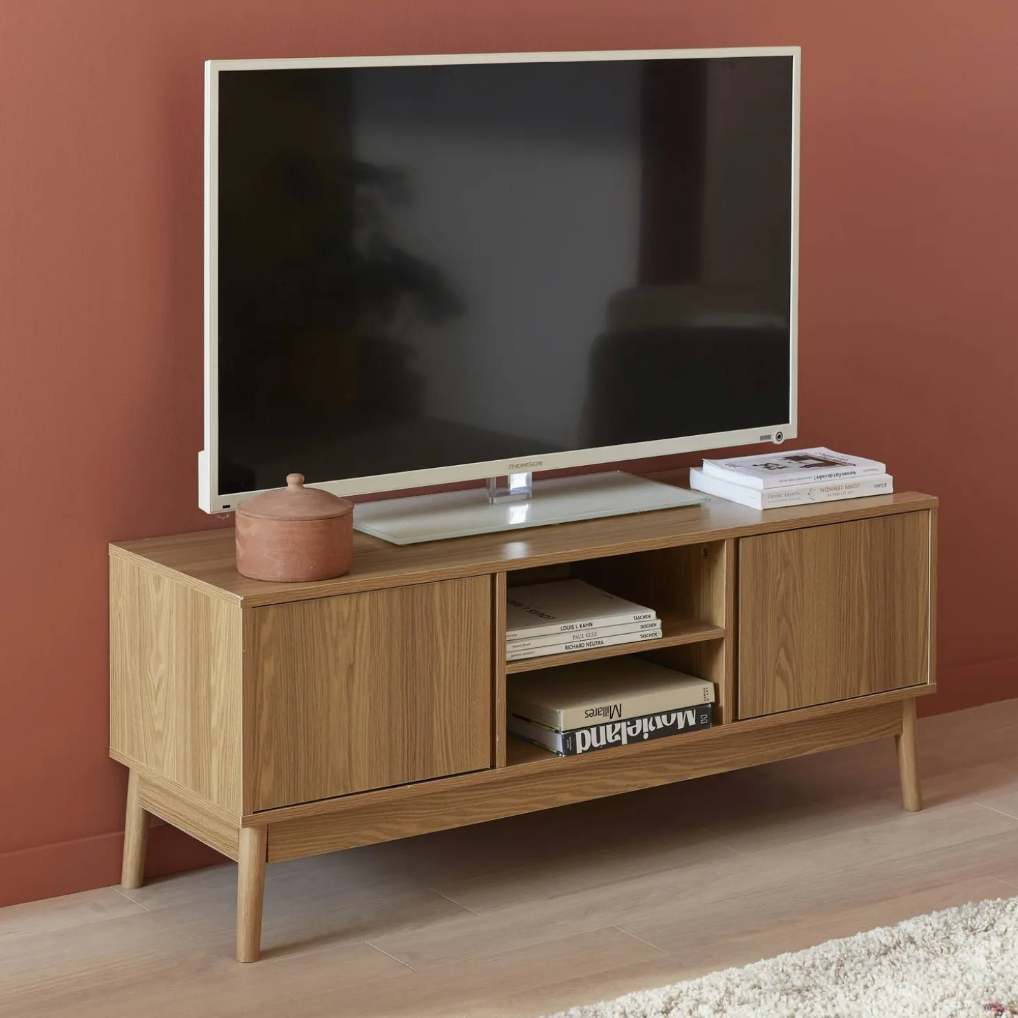 TV-Möbel Holzdekor 2 Türen L 120 cm