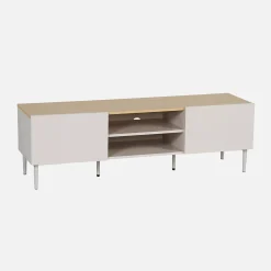 TV-Möbel Metall und Holzdekor 2 Türen 140cm
