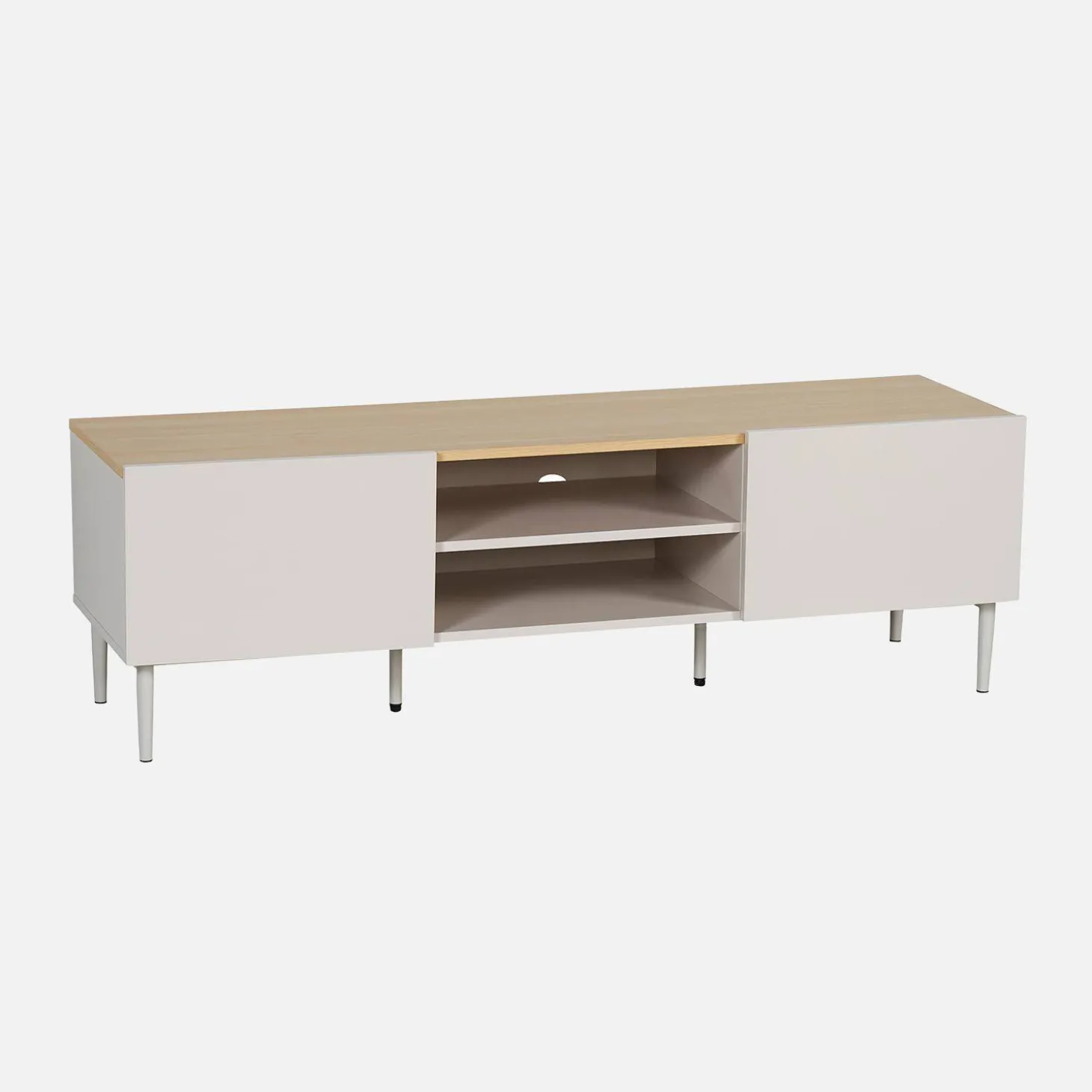 TV-Möbel Metall und Holzdekor 2 Türen 140cm