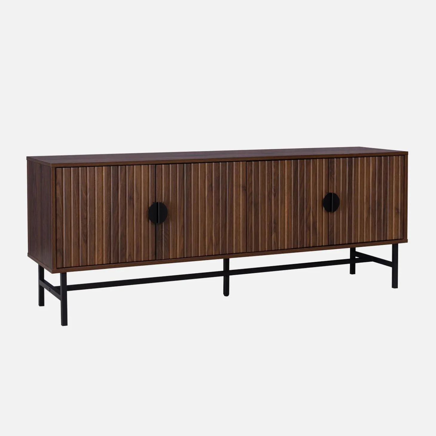 TV-Möbel mit geriffeltem Holzdekor 160 cm