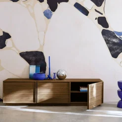 TV-Möbel mit Holzoptik 3 Türen 180 cm