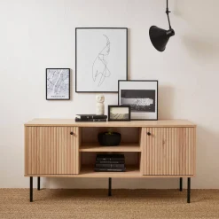 TV-Möbel, 2 Türen + 2 Nischen + 1 Regal