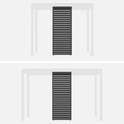 Verstellbare Lamellenwand 100cm für Pergola Triomphe 3x3m V2 3x4m 3x6m
