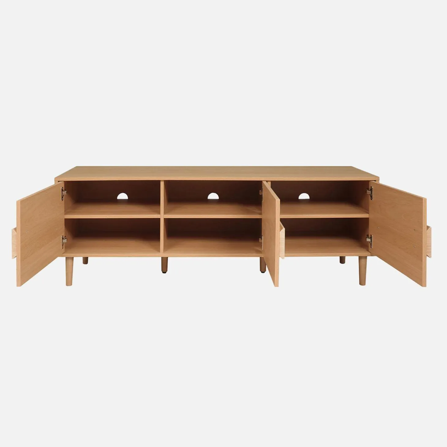 Vintage TV-Möbel in Holzoptik mit 3 Türen, 150 cm