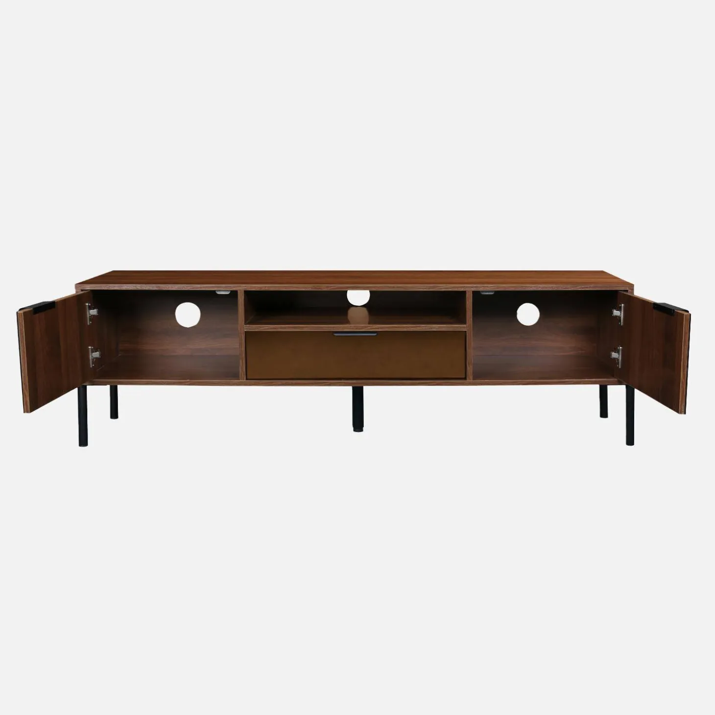Vintage-TV-Möbel nussbaumfarben L 151,5 cm