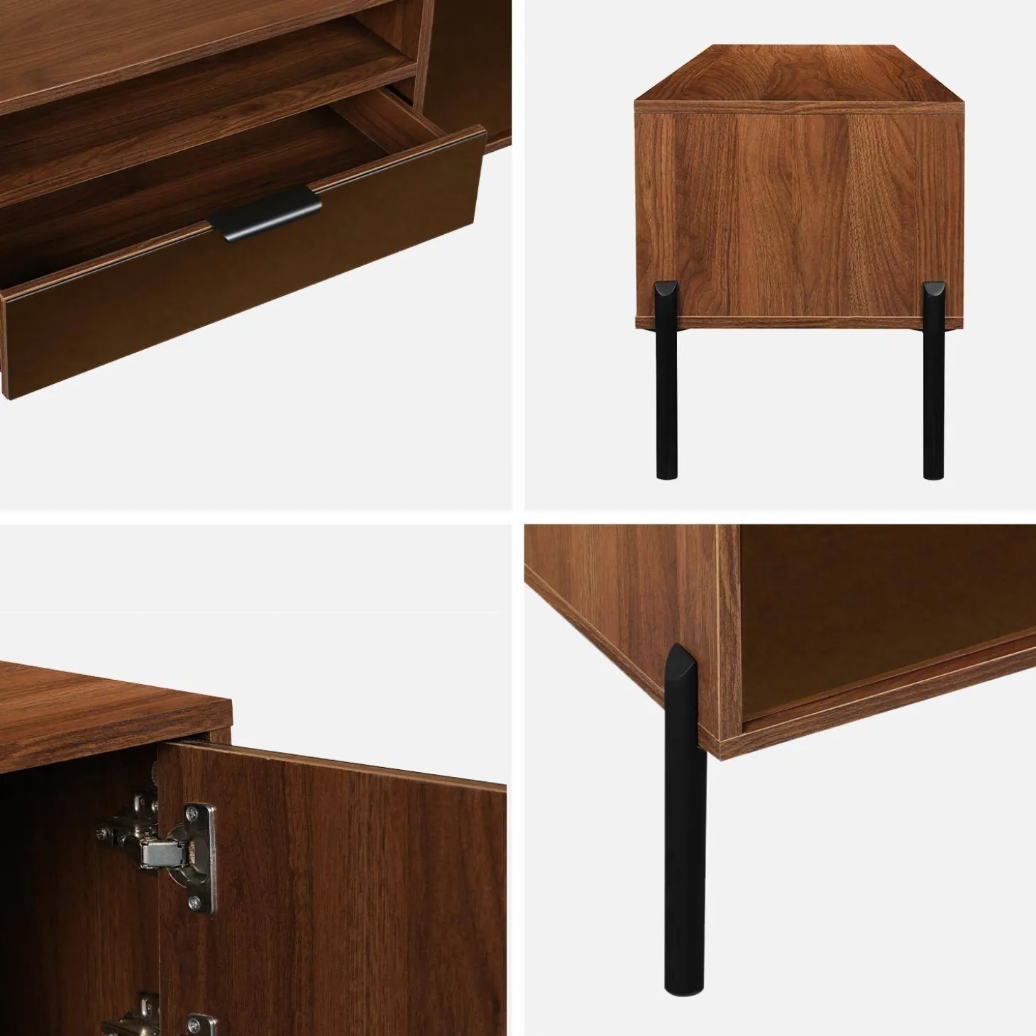Vintage-TV-Möbel nussbaumfarben L 151,5 cm
