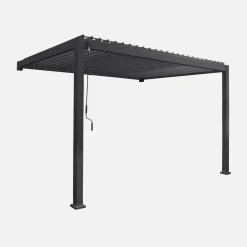 Wand Pergola mit Lamellendach 3x4m Triomphe