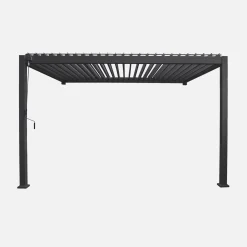 Wand Pergola mit Lamellendach 3x4m Triomphe