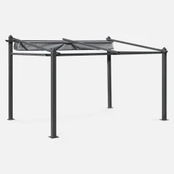 WANDPERGOLA 3X4M mit Schiebeleinwand