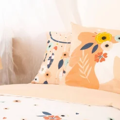 Wendebettwäsche aus Baumwolle mit Traumfänger- und Einhorn-Print, Einzelbett 140x200cm