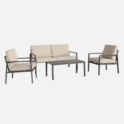 Aluminium-Gartenmöbelset für 4 Personen