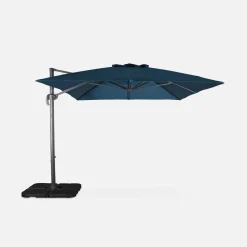 Ampel-Sonnenschirm rechteckig 3x4m + befüllbare Platten 50x50cm