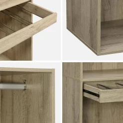 Ankleidemodul mit Garderobe und Hosenhalter