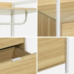 Ankleidemodul mit 1 Kleiderschrank, 2 Schubladen und 1 Regal