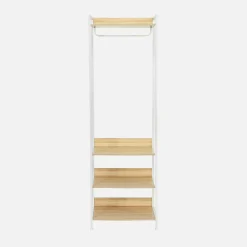 Ankleidemodul mit 1 Kleiderschrank und 3 Regalen