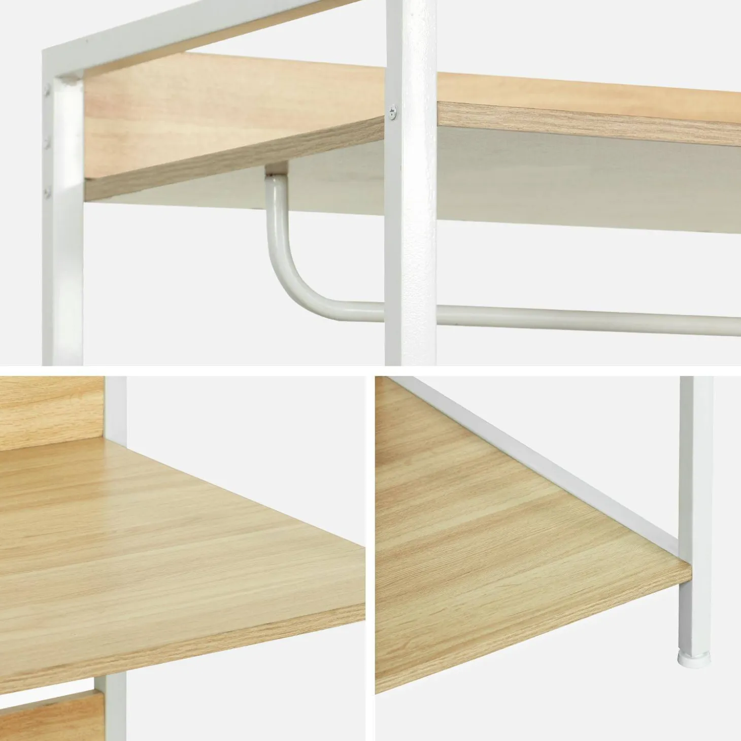 Ankleidemodul mit 1 Kleiderschrank und 3 Regalen