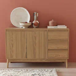Anrichte mit Holzeffekt 2 Türen 120 cm