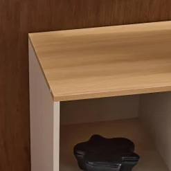 Anrichte, Sideboard aus Metall mit Holzdekor, 1 Tür B 80 cm