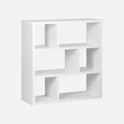Asymmetrisches Bücherregal 3 Ebenen 6 Stauräume
