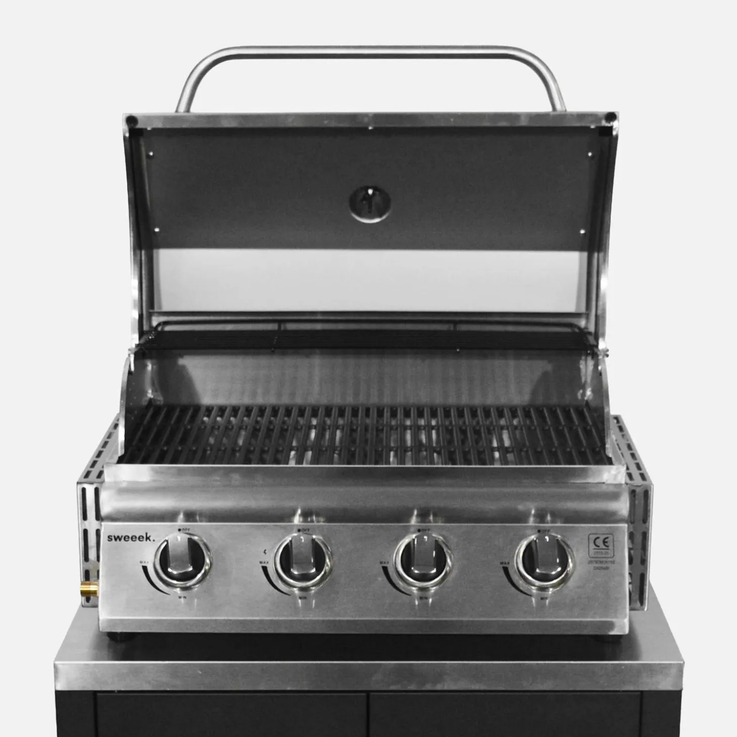 Außenküche 7 Elemente aus Stahl + Gasgrill 4 Brenner