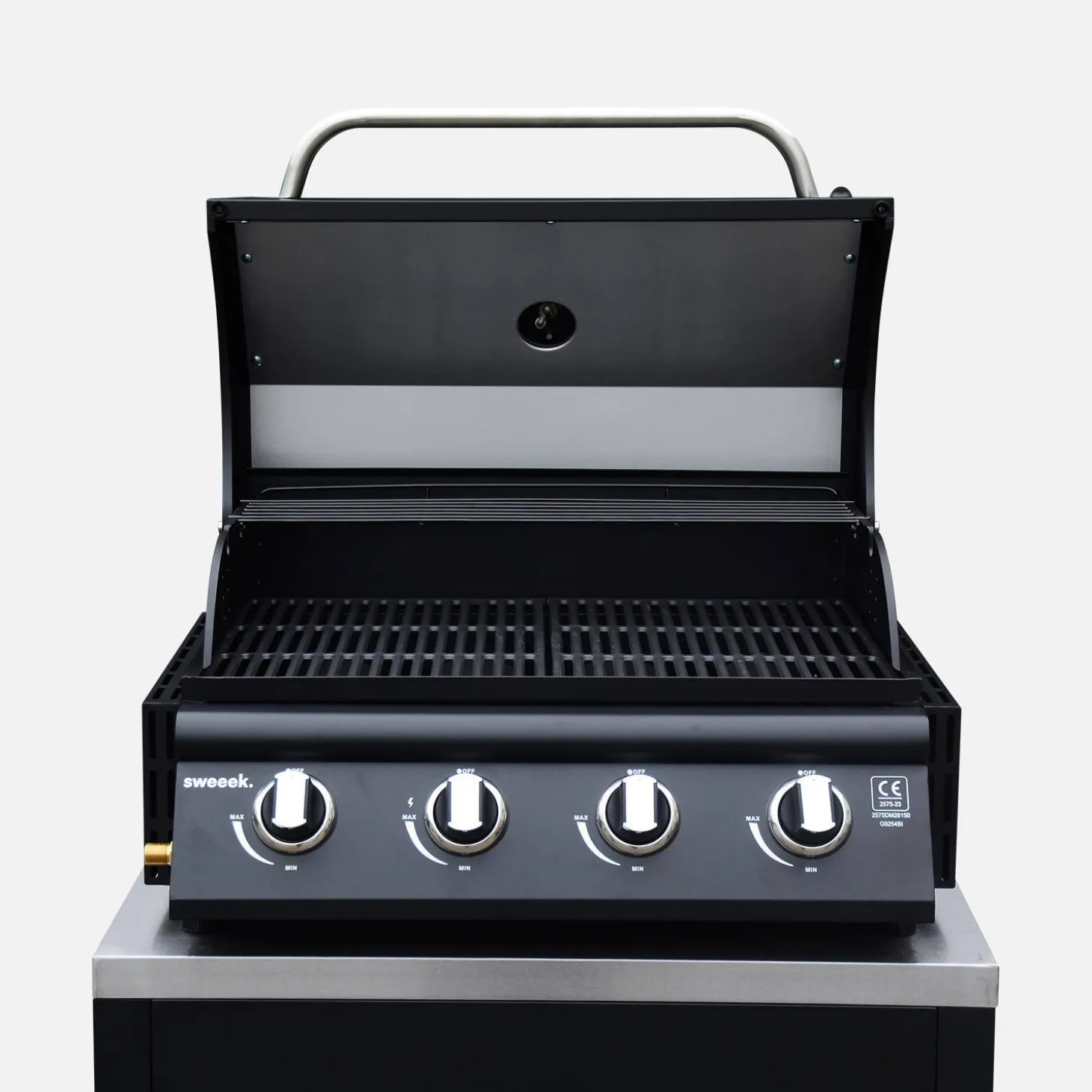 Außenküche 7 Elemente aus Stahl + Gasgrill 4 Brenner