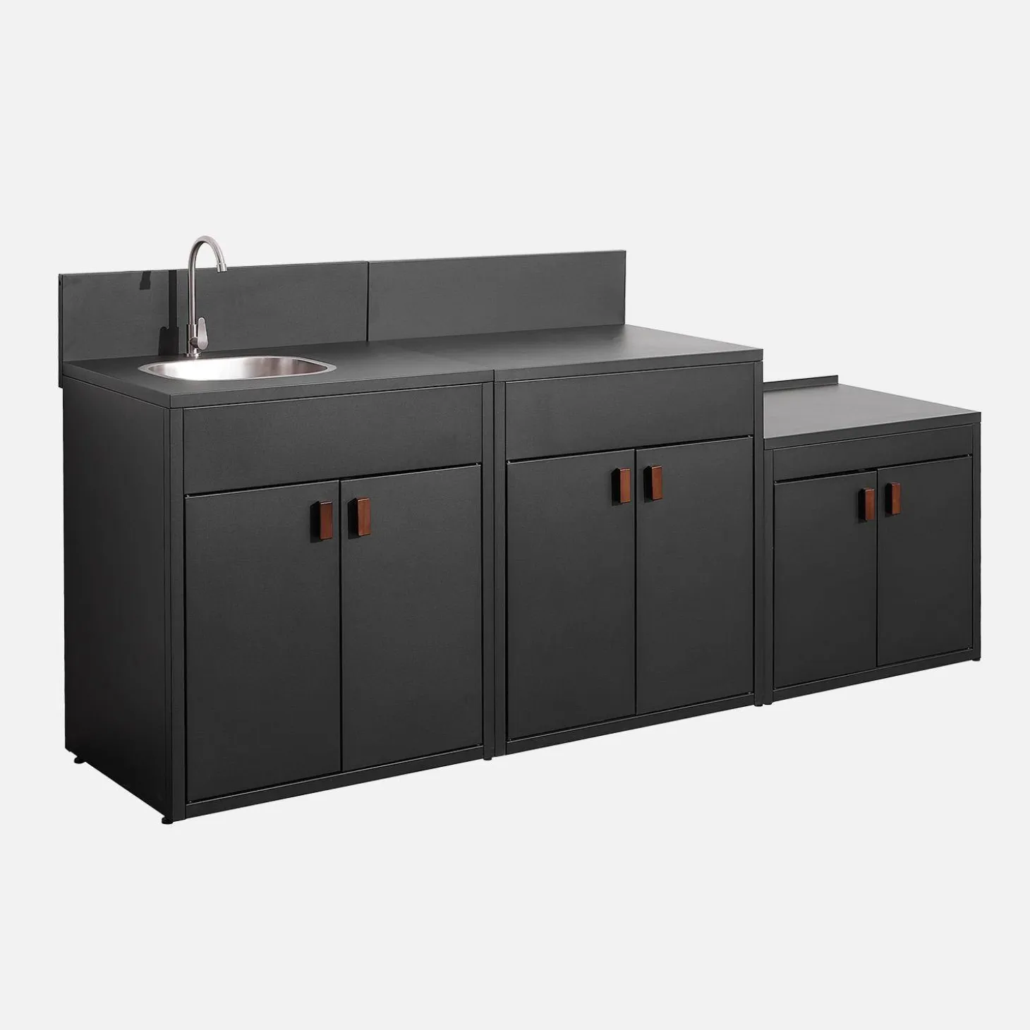 Außenküche 3 Module Edelstahl