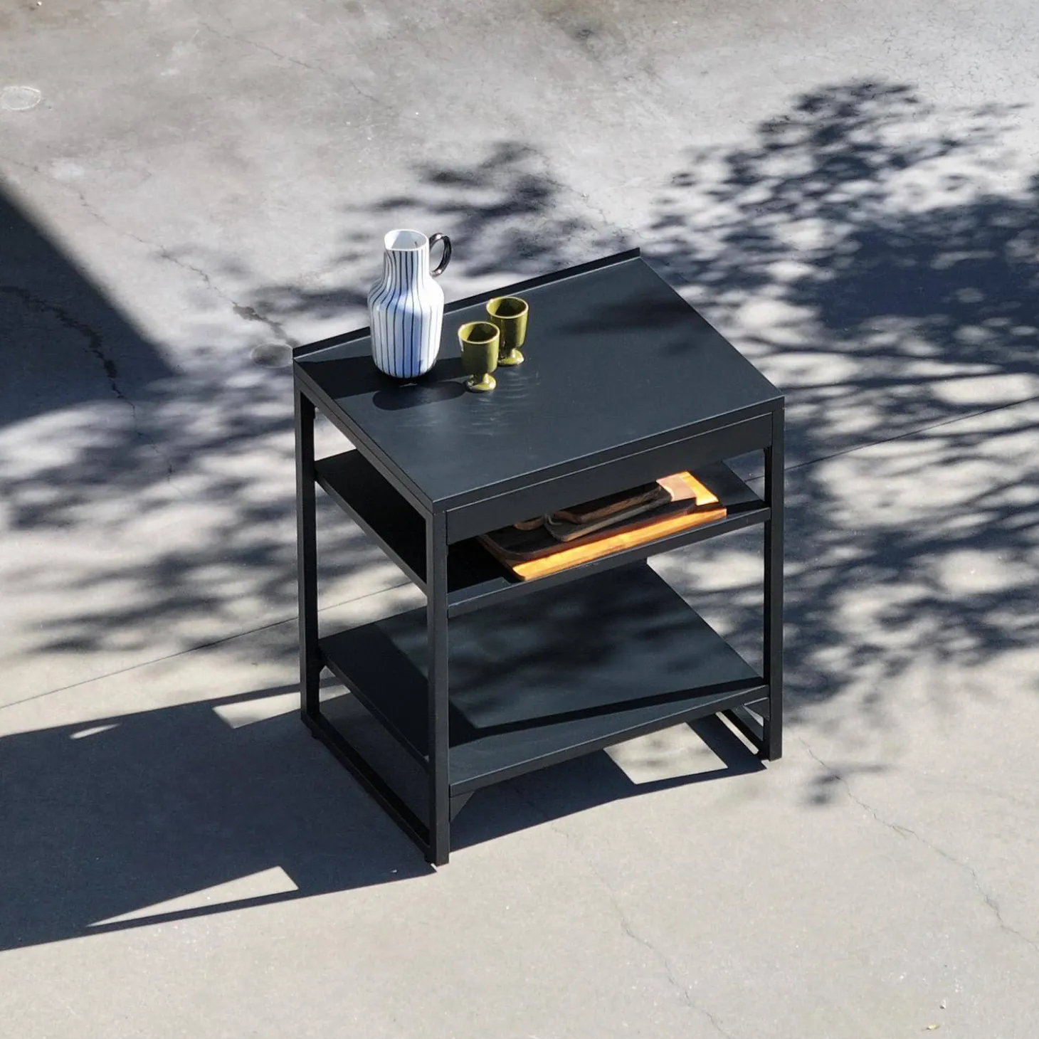 Außenküche Stahl 2 Regale B 80 cm