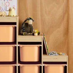 Aufbewahrungsmöbel für Kinder mit 6 Aufbewahrungsbehältern