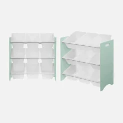 Aufbewahrungsregal für Kinder mit 9 Boxen (2er Set)
