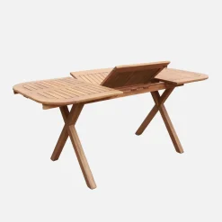 Ausziehbarer Gartentisch aus Akazienholz für 4-6 Personen 120/180cm