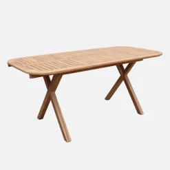 Ausziehbarer Gartentisch aus Akazienholz für 4-6 Personen 120/180cm