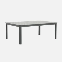 Ausziehbarer Gartentisch aus Aluminium 199/258,5cm für 12 Personen