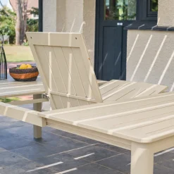 Ausziehbarer Gartentisch aus Aluminium 199/258,5cm für 12 Personen