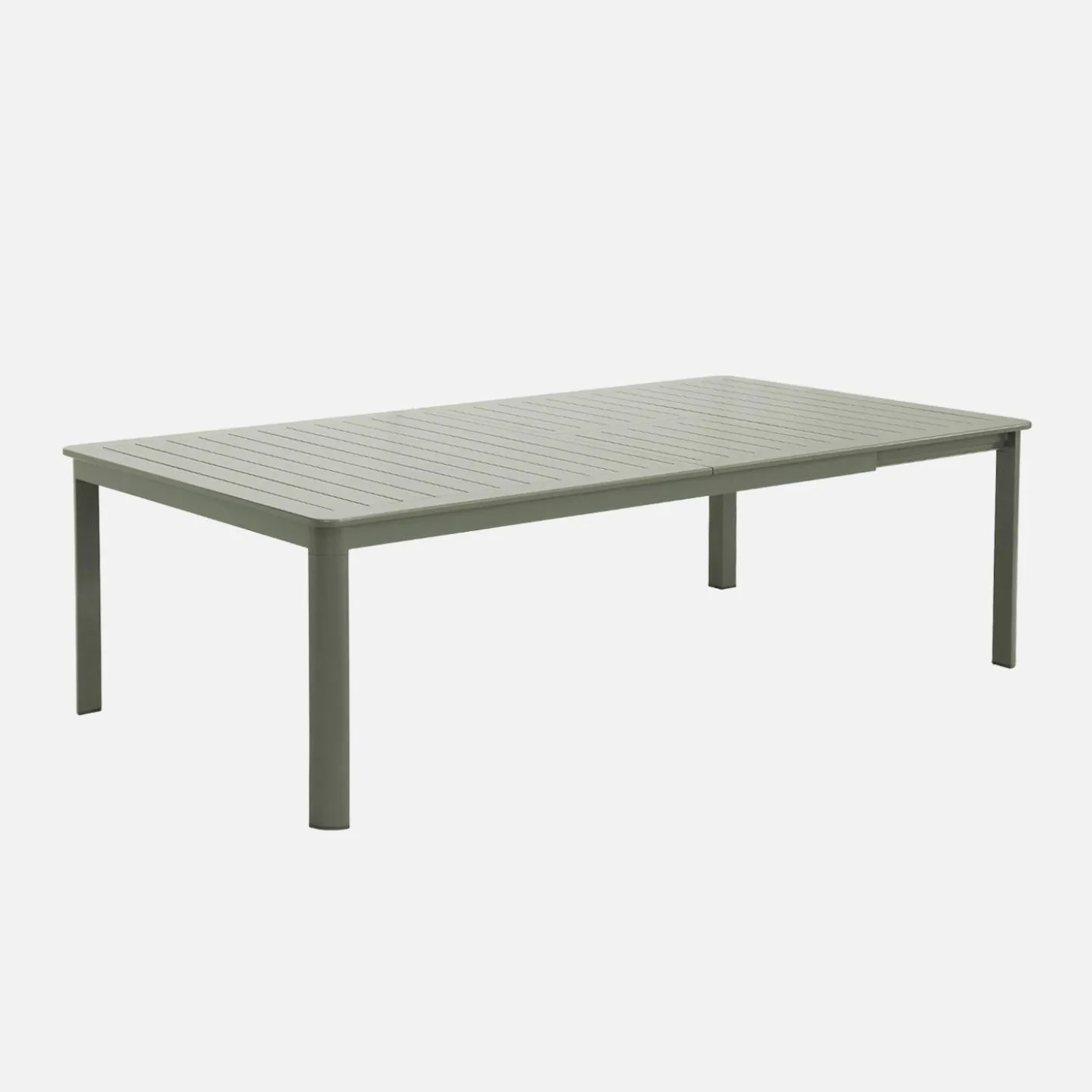 Ausziehbarer Gartentisch aus Aluminium 199/258,5cm für 12 Personen