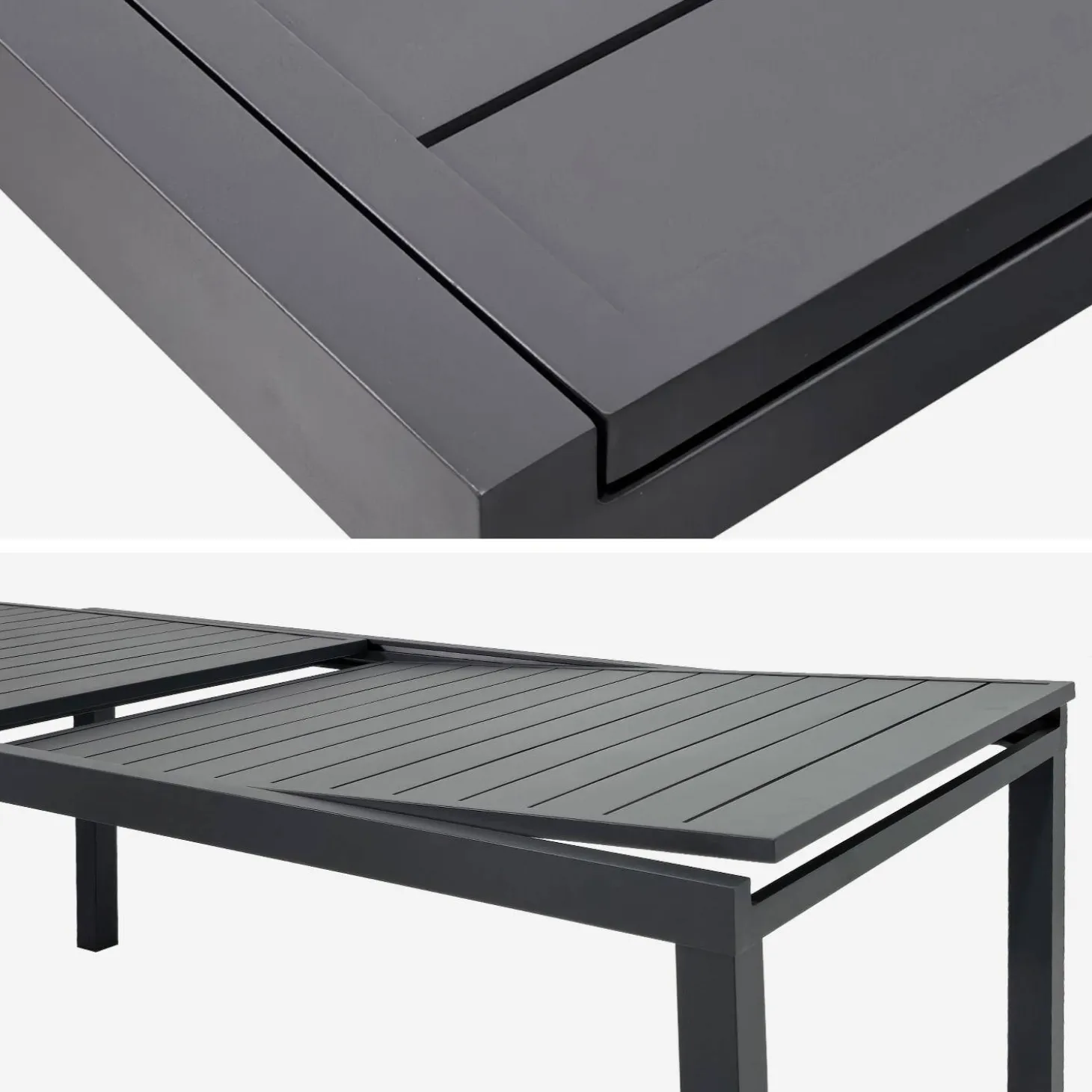 Ausziehbarer Gartentisch aus Aluminium für 10-12 Personen